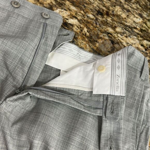 John Craig Zanella Wool Gray Straight Leg Classic Pants Size 36 - Picture 4 of 9